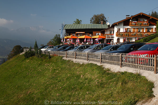 Gasthof Hochlenzer Caf Pensionhaus mit Bergpanorama