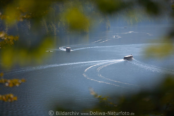 Knigssee-Schiffe Wasserspuren romantische Seenlandschaft Seetafel