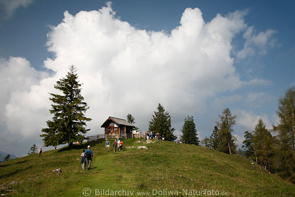 Toter Mann Bergpanorama Ramsauer Alpen ber Hochschwarzeck Wanderer