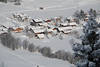 Flecken in Schnee Wintermärchen romantisches Pillerseetal Luftbild von Buchensteinwand