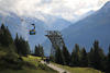 Penkenbahn Bergbahnwagon Mast vor Gipfel Alpenpanorama über Zillertal Naturfoto