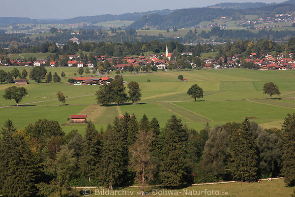 Waltenhofen Alpenvorland Ferienort auf Wiesenebene 811414 Landschaftsbild Schwangau Reise