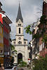 601170_Konstanz Stephanskirche in Altstadt spätgotische Basilika Tageslicht Aufnahme Strassenbild