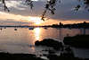 Allensbach romantische Sonnenuntergänge über Gnadensee Foto am Wasser Bodensee-Westufer