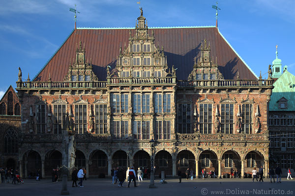 Bremen Rathaus Gotik-Architektur am Marktplatz