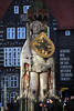 Roland Denkmal Foto in Bremer Altstadt vor Fachwerkhäuser Fassade