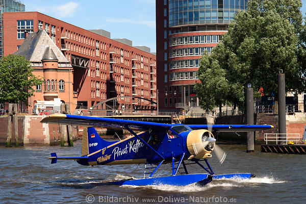 Wasserflugzeug Start zum Flug vom Wasser 2005 Ausflug über Hafencity