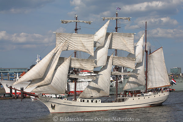 Artemis Segelpracht Schiffsparade auf Elbe