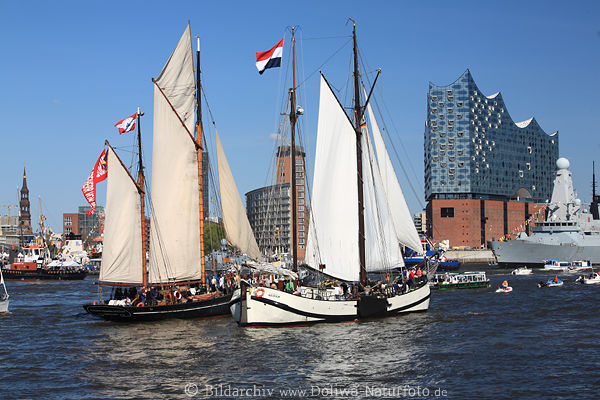 Schiffsparade Workum aus Holland neben Finkenwerder 3-Master Prsident Freiherr v. Maltzahn