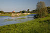 Bleckede Elbaue Wasser überflutete Feuchtwiese Naturfoto Flusslandschaft Bild