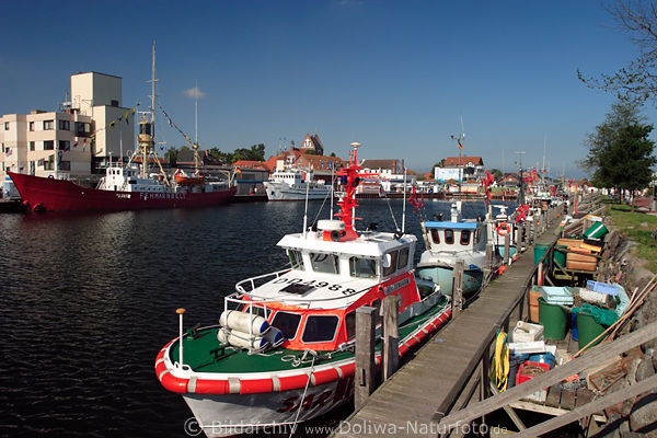 Heiligenhafen Fischerei-Touristikschiffe Ostseehafen maritime Fotoansicht