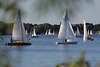 Alster Segelboote in Wasser Landschaft Hamburg See-Regatta Bild