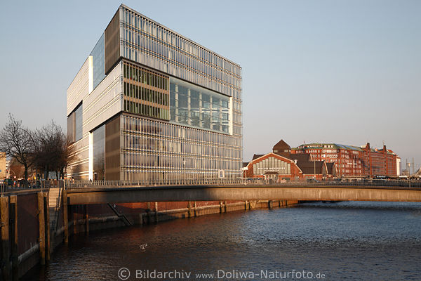 Hamburg Deichtor dreieckiges Glashaus ber Wasser Zollkanal Wandrahmstieg vor Deichtorhallen