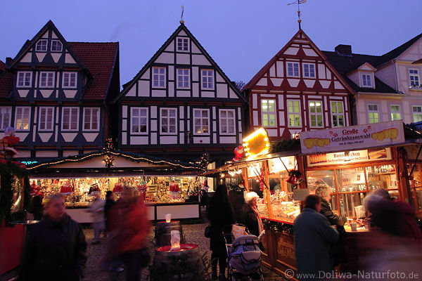 Weihnachtsmarkt Celle Altstadt Fachwerkhuser Adventsmarkt historische Kulisse