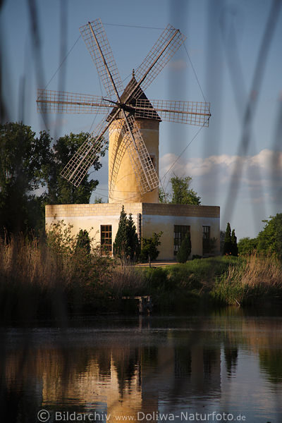 Getreidemhle Moli de Tramuntana Foto, Nachbild einer balearischen Windmhle aus Mallorca