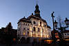 Lüneburg Rathaus Am Markt in Advent-Weihnachtszeitlichter bei Abenddämmerung