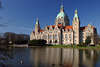 Hannover Rathaus Palast am See Architektur Spiegelung im Maschteichwasser