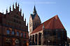 Marktkirche am Markt Altes Rathaus Wandportal Wimperge Ziergiebel-Reihe