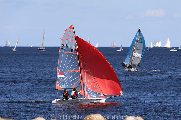 Segelboote Wasser-Jachten Regatta Wettbewerb Kieler Frde