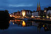 Lübeck Altstadt Nachtbild am Trave-Wasser Uferpromenade Nachtlichter