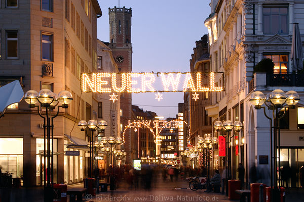 Neuer Wall Adventslichter Foto Dmmerung Weihnachtsillumination Hamburg Laternenlicht