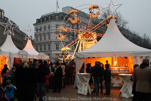 Hamburg Weihnachtszeit Foto Kinderkarussell an Alster, Vergngen & Spass am Jungfernstieg