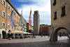 Piazza Riva del Garda Foto Reise Ausflug Urlaub am Gardasee City Markt Turm Cafés Bild