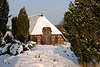512508_Heidestall Foto im Schnee, Winterzauber am Schafstall in Romantik Winterlandschaft Lüneburger Heide