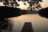 Grüner See Naturfotos Masurens Landschaft Romantik Sonnenuntergang stille Seetafel in Bäumen