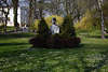 Misdroy Park Frühlingsblumen um Denkmal Foto unterhalb Seepromenade Bänke zum Verweilen