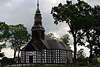 Eickfier (Brzezie) Holzkirche schwarz-weiß Verkleidung Fachwerkbau