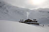 Bd1075_ Cabana Bâlea Lac Berghütte Romantikbild im Winter umhüllt von Schnee Fogarascher Berge