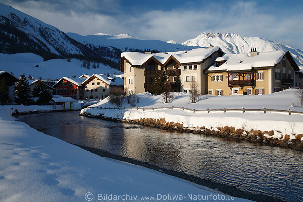 Celerina Fotos, Engadin Alpenstadt Reise in Schweiz