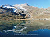 Oberengadin Berge-Foto Spiegelung in Lago Bianco Alpensee Wasser