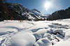 901653_ Morteratschgletscher Tal Naturfotos romantische Winterlandschaft in Schnee Sonne über Bergbach