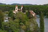Rheinschleife um Klosterinsel Rheinau Wasser grne Uferbume Naturbild vom Fluss