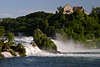 Rheinfall Fotopanorama Wasserfall Schaffhausen Katarakt mit Schloss Laufen am Hochrhein
