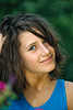 Mädchen dunkles Haar jung hübsch verführerisches Fotoportrait