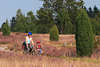 Mutter mit Kind in Heide radeln mit Zweiräder