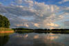 57854_ Wolken ber See & Reflexe im Wasser, Wasserlandschaft in Abendsonne, Abendruhe & Spiegelung
