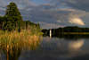 57863_Wolken ber See Wasserlandschaft Abendlicht-Reflexe Spiegelung