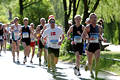 Hamburger Marathon 2016 Sieger Info Läufer in Alsterallee Laufbild
