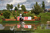 001976_Glendale Pferderitt mit Reiter Bierlein im Wassergraben Cross country Sportportrt im Sonnenschein