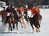 Polospieler Pferde-Schneegalopp am Ball Argentinier Ignacio Tillous Polofoto 901279 Aktionsbild vom St.Moritzsee