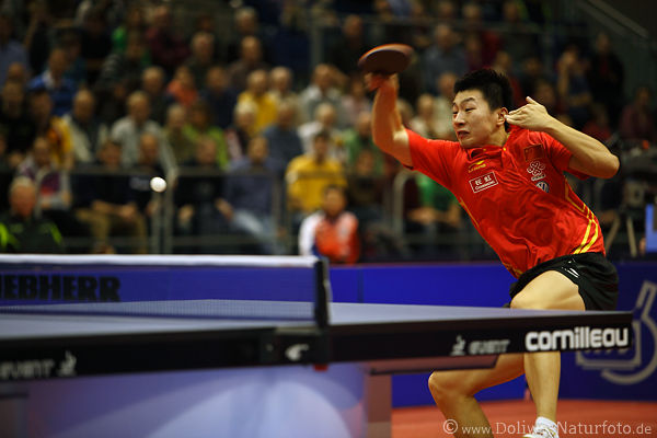 Chinese Ma Long Ballschuss Tischtennisspiel Match dynamische Aktion
