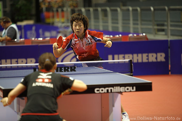 Yang Ha Eun Tischtennis-Spiel Korea-Star Weltcup-Match