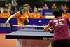 Jiao Li Penholdergriff Foto Tischtennis Linkshand Generationen-Duell gegen Weltbeste aus China