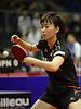 1105159_Ishikawa Tischtennisfoto Japans Olympia-Vierte im Einzel hbsche Kasumi Spielportrt am Ball in Bild