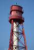 Leuchtturm Campen Foto: Stahlgerst, Nordsee rote Spitze, Blauhimmel, Ostfriesland Kste Meerblick