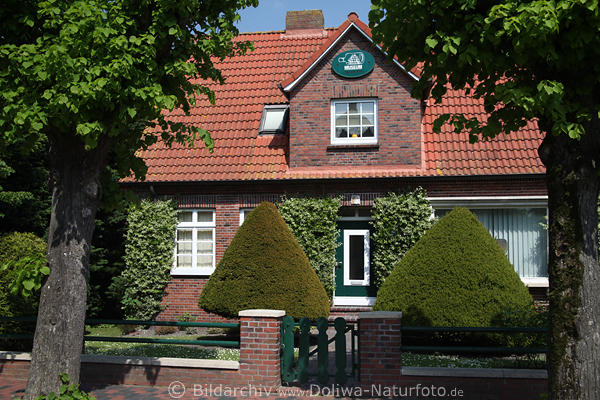Museum, Greetsiel, Hausfront, Fassade, Ostfriesland, Wohnhaus-Eingang, Frhling
